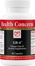 Health Concerns GB-6 – Gallbladder Support Supplement – Chuan Lian Zi Herbal Formula – Natural Gallstone Support – Bupleurum Turmeric Dandelion Root Extracts– Chinese Herbal Capsules – 90 Capsules