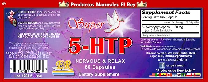 5-HTP El Rey (5-hidroxitriptófano)