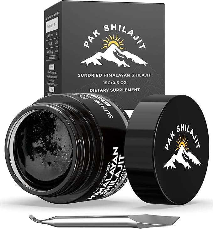 Pakshilajit® Pure Himalayan Shilajit Resin 45 Days Sun Dried &amp Gold Graded Shilajit Above 18000FT | Purified &amp Organic 85 Plus Natural Minerals Rich in Fulvic &amp Humic Acid for Men &amp