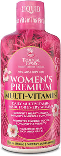 Premium Liquid Multivitamin for Women | Sugar Free Women’s Multivitamin | 100+ Vitamins Minerals &amp Herbs Promote Anti-Aging Heart Brain &amp Bone Health |98% Absorption Rate | Non-GMO | 32 Ser