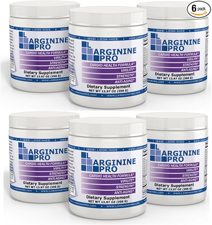 L-ARGININE PRO | 5500mg L-Arginine Plus L-Citrulline 1100mg Grape Powder Drink Mix Supplement for Increased Nitric Oxide Production