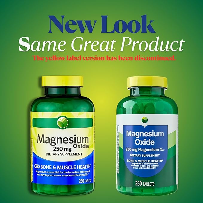 KP+ Magnesium Oxide 250 mg | Bone Muscle &amp Nerve Support | 250 Tablets | Dietary Supplement | Pack of 2
