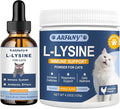 L-Lysine Supplement for Cats 60ML Lysine for Feline Respiratory Sneezing Runny Nose Eye Function &amp Cat Lysine Powder Support Immune System Respiratory Eye Health