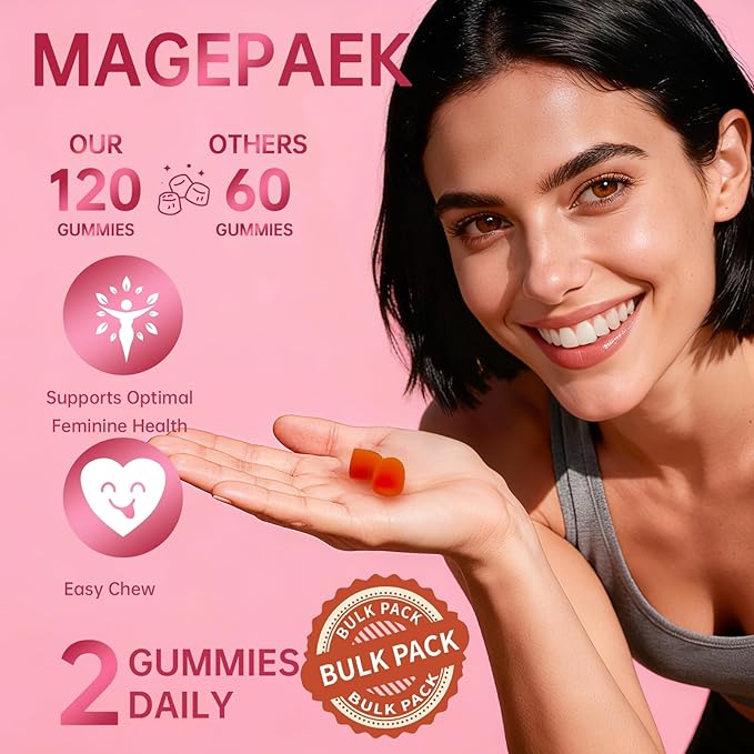 Premium Feminine Balance Gummies for Women - pH Balance &amp Wellness Support with Hawaiian Pineapple Vegan Gluten-Free Supplement Vaginal Probiotic 120 Count