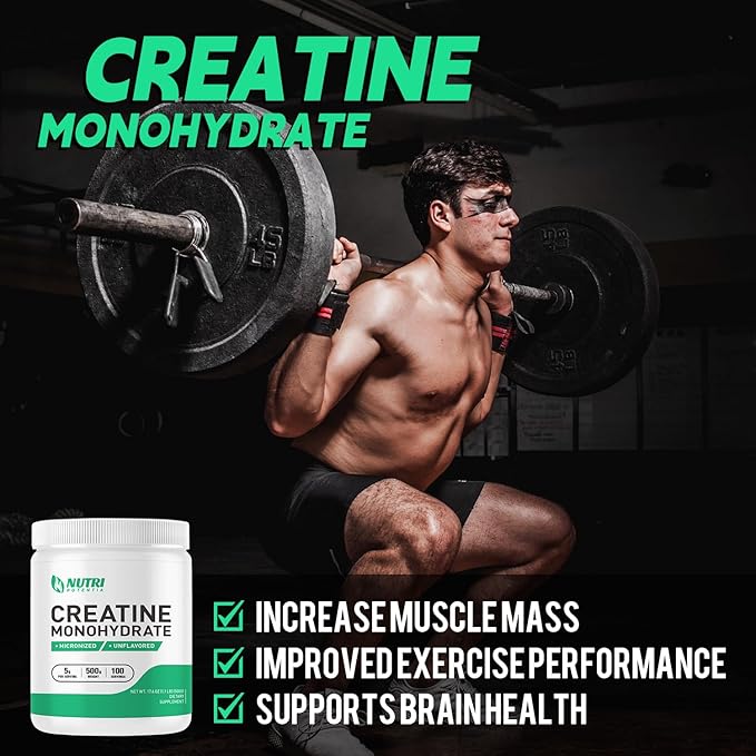 Creatine Monohydrate Powder 500 Grams &amp Creatine Capsules Pure Micronized Creatine Supplements for Building Muscle Pre &amp Post Workout Creatine Powder Non-GMO Unflavored