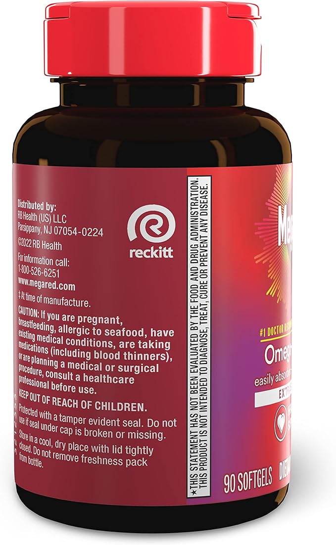MegaRed Antarctic Krill Oil 500mg Omega 3 Fatty Acid Supplement Extra Strength EPA &amp DHA Krill Oil Softgels (90cnt Box) Astaxanthin Heart Health Supplement with No Fish Oil Aftertaste