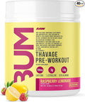 RAW Pre Workout Powder Thavage (Raspberry Lemonade) - Chris Bumstead Sports Nutrition Supplement for Men &amp Women - Cbum Pre Workout for Working Out Hydration Mental Focus &amp Energy - 40 Serv