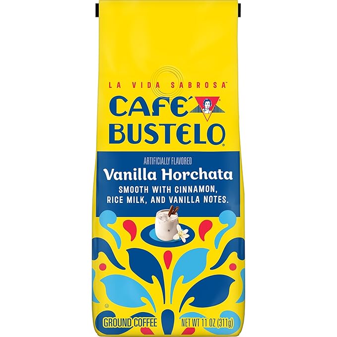 Café Bustelo Vanilla Horchata Artificially Flavored Ground Coffee 11-Oz. Bags (Pack of 6)