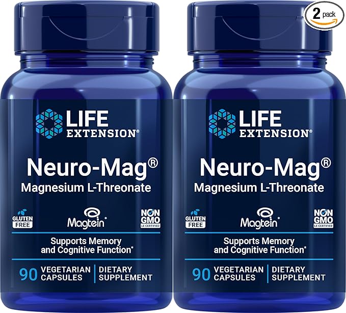 Life Extension Neuro-mag Magnesium L-threonate 90 Count (Pack of 2)