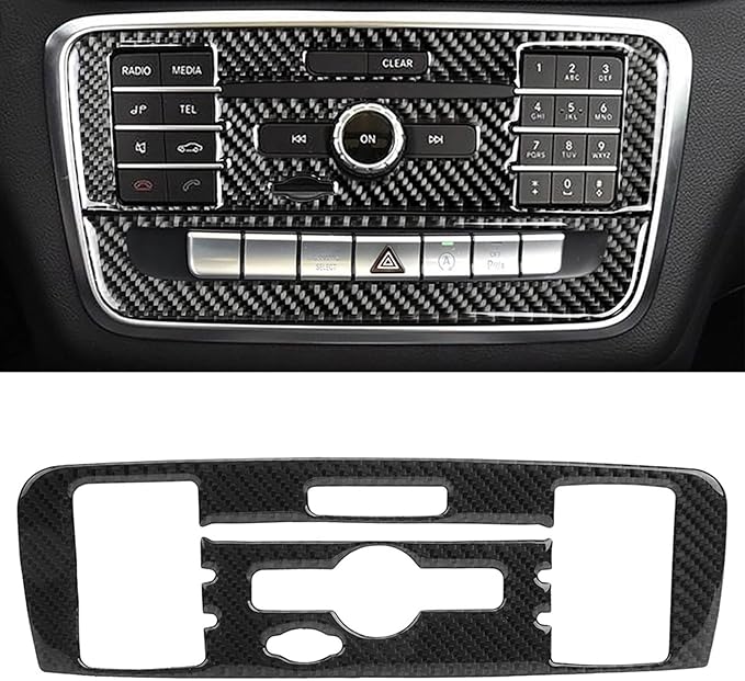 Carbon Fiber CD Air Conditioning Control Panel Cover for A Class B Class CLA GLA