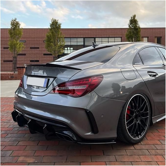 Car Rear Bumper Lower Diffuser Lip Body Kit Compatible for Mercedes Benz CLA Class W117 C117 CLA220 CLA250 Sport CLA45 AMG Sedan 2016-2019