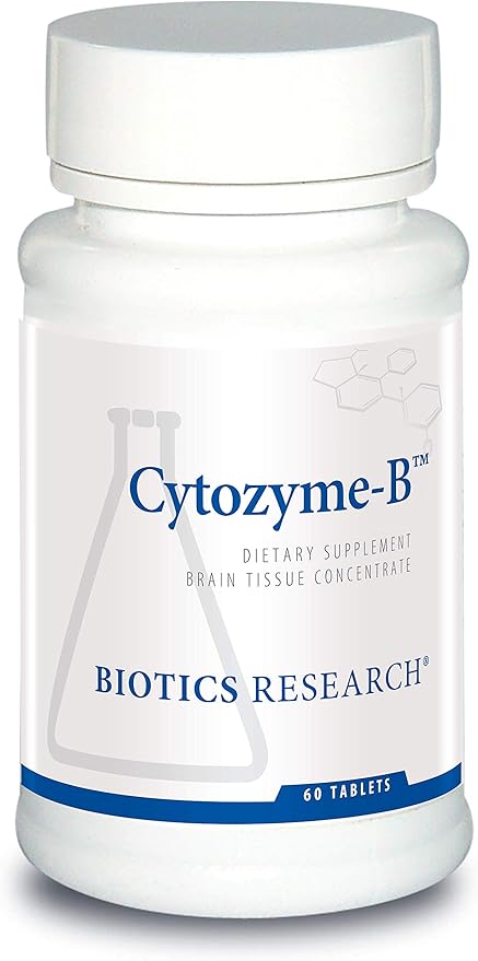 Biotics Research Cytozyme B Supports Brain Health. Raw Lamb Brain Improves Memory Supports Mental Clarity and Acuity Potent Antioxidant Activity SOD Catalase 60 Tablets