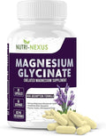 Magnesium Glycinate 833mg - 90 Vegan Capsules | Gluten Free High Absorption Chelated Magnesium Glycinate for Sleep Muscle Heart Metabolism Support |