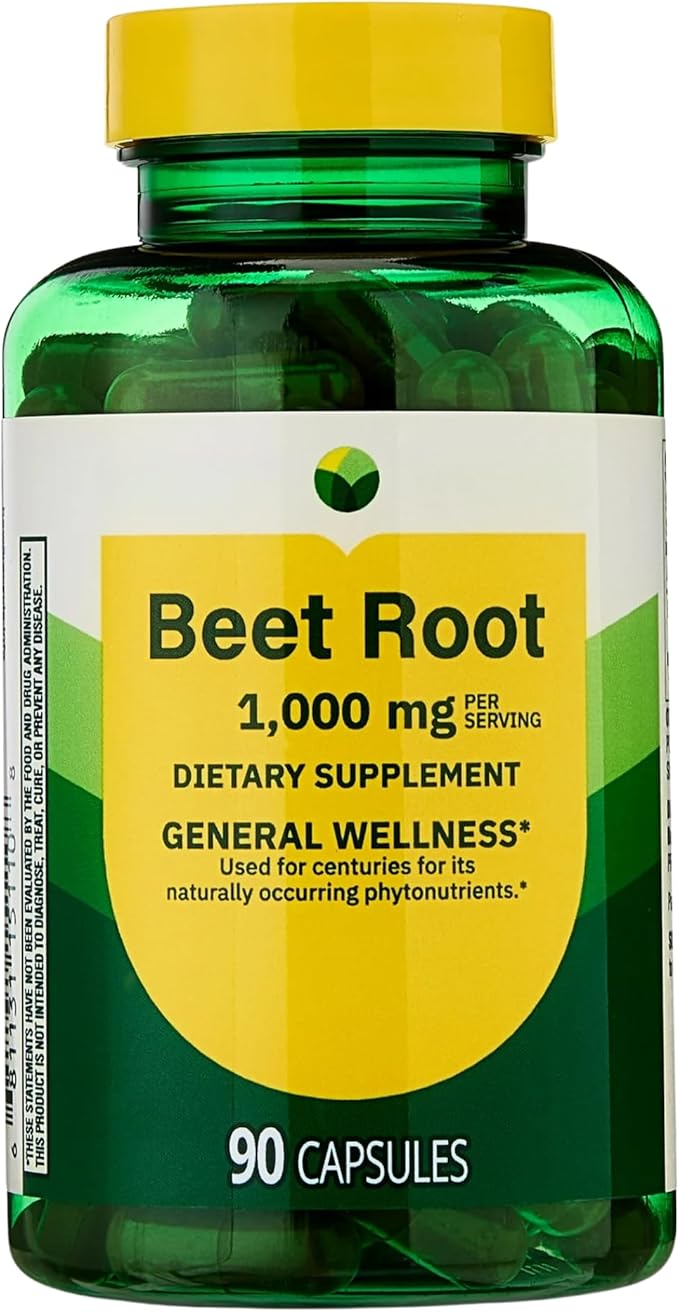 KP+ Spring Valley Beet Root 1000 mg | Natural Energy &amp Circulation Support | Dietary Supplement | 90 Capsules | General Wellness | (2)