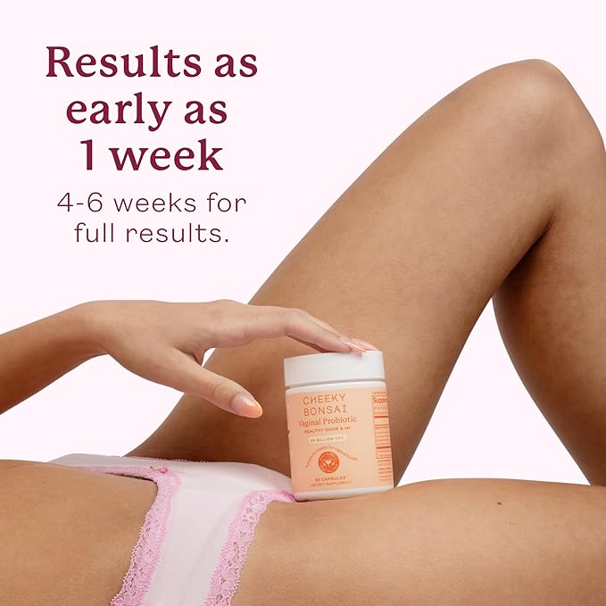 Cheeky Bonsai Vaginal Probiotic for Women pH Balance with Maximum Support 20 Billion CFU Probiotics - 8 Unique Strains for Her - Lactobacillus Blend - 60 Cap