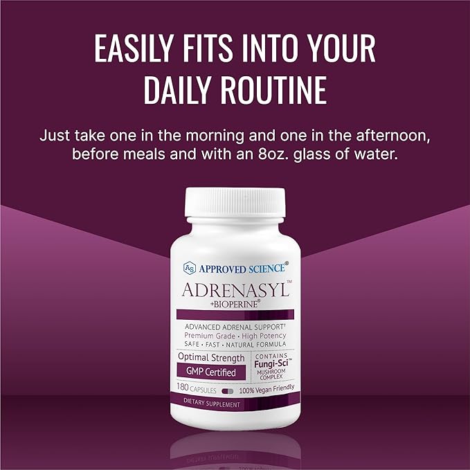 Approved Science Adrenasyl­ - Adrenal Gland Support - 180 Count - Pack of 2