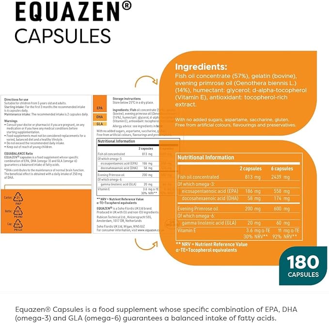 Equazen Eye Q Omega 3 &amp 6 180 Capsules