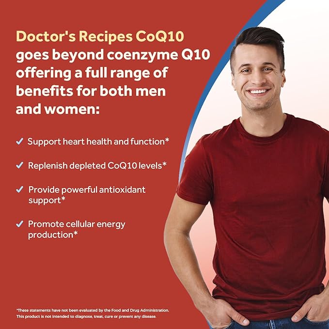 Doctor's Recipes CoQ10 + Saffron Bundle (Pack of 2) | CoQ10 200mg Supplement (Item 1) &amp Saffron Extract Supplement (Item 2) | 240 Softgels + 120 Capsules