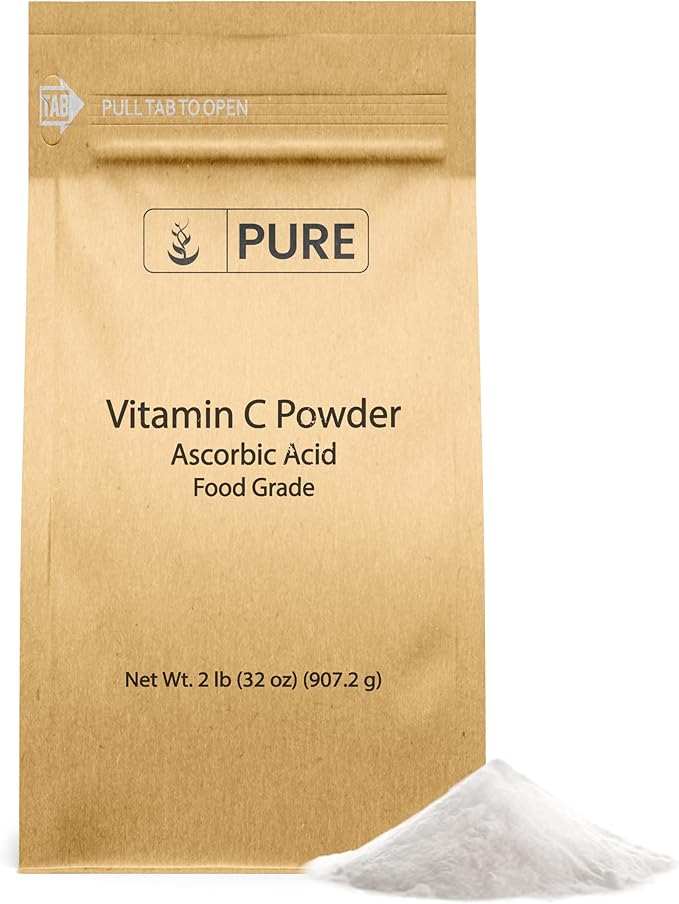 PURE ORIGINAL INGREDIENTS Vitamin C and L-Lysine HCL Bundle Dietary Supplement Non-GMO
