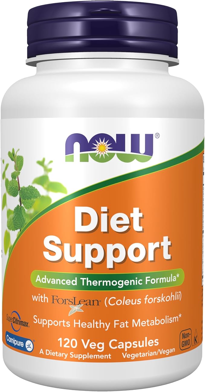 NOW Foods Supplements Diet Support with ForsLean® (Coleus forskohlii) 120 Veg Capsules