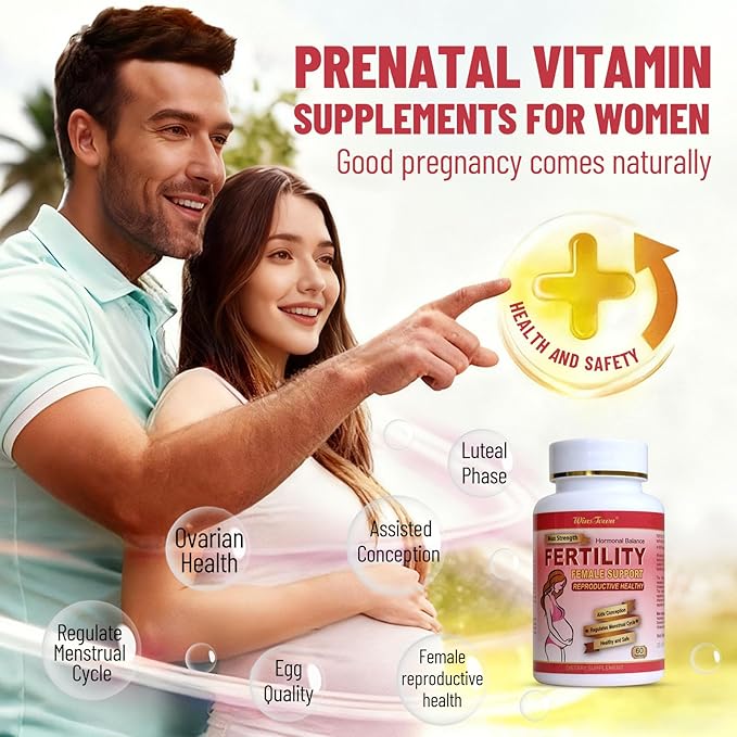 Fertility Tablets for Women Female Prenatal Vitamin Supplements Support Ovulation &amp Conception 60 Tablets