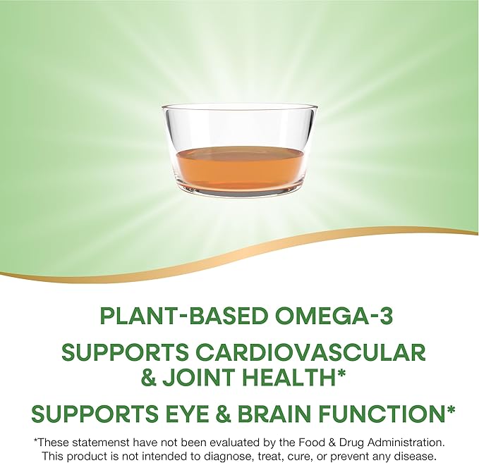 Nature's Way Algal Oil Omega-3 Supports Eye &amp Brain Function* 1000 mg EPA/DHA per Teaspoon(1) Vegan-Friendly Liquid Formula Cranberry-Orange Flavored 6.8 oz (Packaging May Vary)
