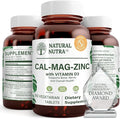 Natural Nutra Calcium Magnesium Zinc with Vitamin D3 - CMZ Supplement | Bone Strength Immune Support Muscle &amp Nerve Health - Cal-Mag Zinc Supplement - Digestion Support - 100 Tablets (Pack of 2)