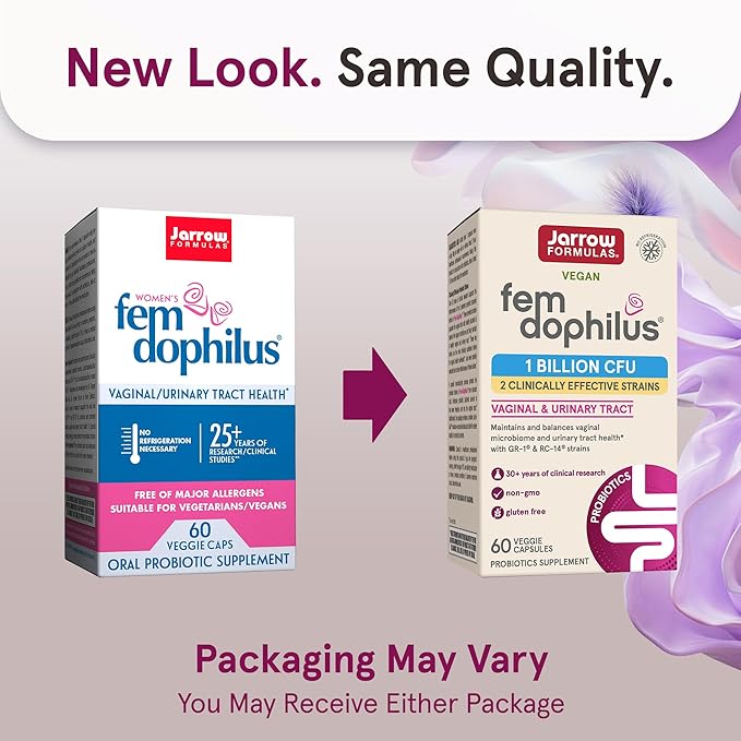 Jarrow Formulas Fem-Dophilus Probiotics 1 Billion CFU with 2 Clinically Effective Strains &amp Fem-Dophilus Advanced Probiotics 10 Billion CFU