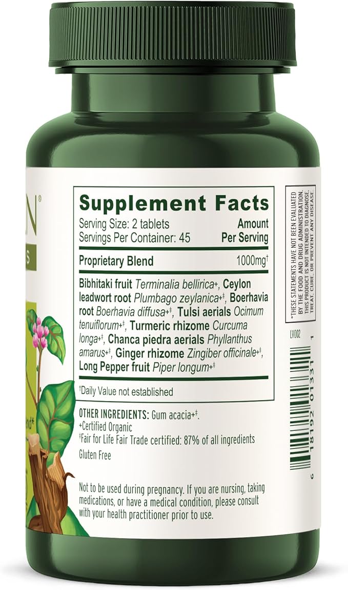 Banyan Botanicals Organic Healthy Kapha – Warming &amp Invigorating Herbal Supplement – Supports Systemic Movement Physical Energy &amp Circulation – 90 Tablets – USDA Organic