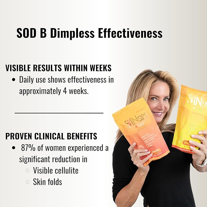 Skin Health &amp Energy Boost Drink Mix- Sugar Free SOD B (TM) Antioxidants from French Melon Concentrate On the Go Stick Packs Mango 30 Pack