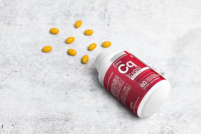 Essential Elements CoQ10 100mg Softgels for Heart Brain and Vascular Support - Comprehensive Coenzyme Q10 Supplement Formulated for Optimal Absorption - 60 Count 2 Month Supply