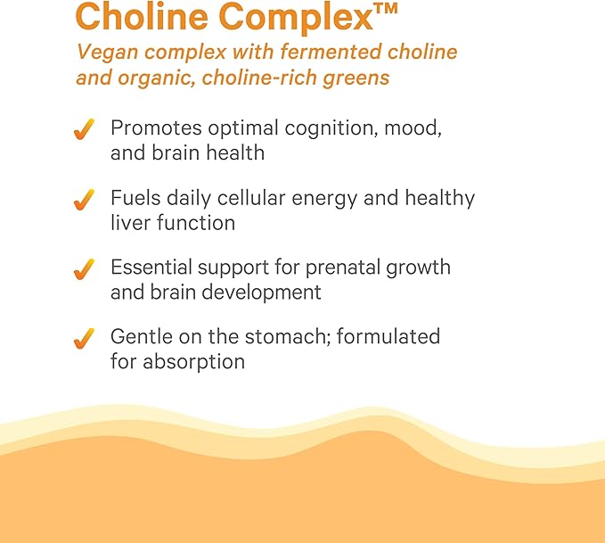 PURE SYNERGY Choline Complex | Vegan Choline Supplement Made with Organic Whole Foods | Non-GMO Bioavailable Complex | for Pregnancy Brain and Liver Health (60 Tablets)