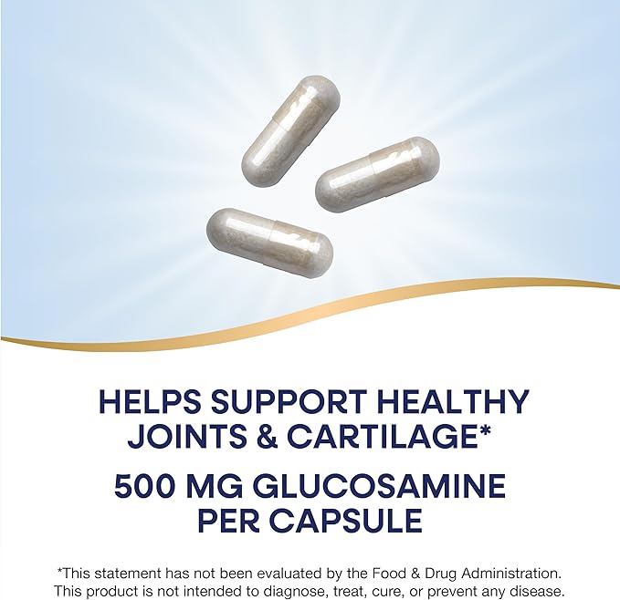 Nature's Way GS-500 Glucosamine Sulfate Stable Form Helps Support Healthy Joints &amp Cartilage* 500 mg Glucosamine per Capsule 240 Capsules (Packaging May Vary)