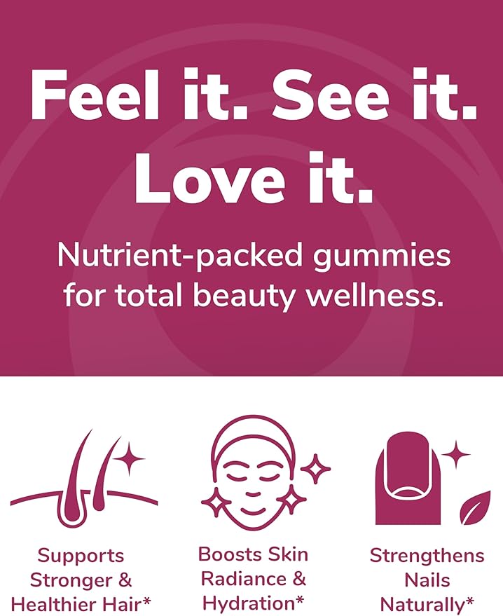 Lunakai USA Made Super Hair Gummies with Biotin Zinc Horsetail Extract &amp Saw Palmetto - Hair Growth Vitamins for Women &amp Men – Supports Thicker Longer Stronger Tresses Skin &amp Nails -