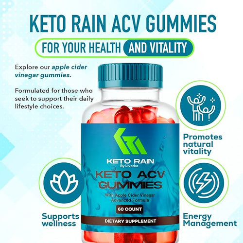 (3 Pack) Keto Rain Gummies - Keto Rain Advanced ACV Gummys Keto Rain ACV Gummy 1050MG - All Natural Keto Rain Apple Cider Vinegar KetoRain ACV Gummys 180 Gummies for 3 Months