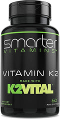 Smarter Vitamin K2 MK7 100mcg Made with K2VITAL and Kale 60 Liquid Softgels
