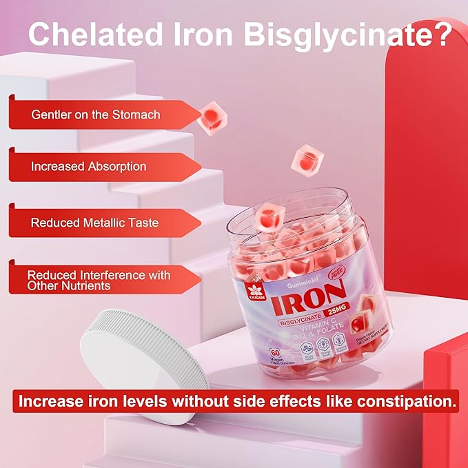 LILICARE Glucosamine Chondroitin Gummies + Iron Supplement for Women