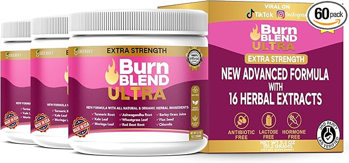 Extra Strength Burn Blend Powder All Natural &amp Organic Herbal Ingredients Vegan (3)