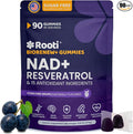 NAD+ Complex Gummies (90 Ct 45 Servings) Resveratrol 500mg of TMG Quercetin Curcumin Berberine &amp Antioxidants | Advanced Plant-Based Formula for Daily Cellular Balance &amp Longevity Nutrit
