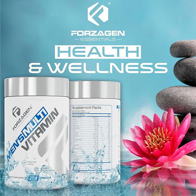Forzagen Essentials Men's Multivitamin with Creatine and BCAA Complete Vitamin and Mineral Complex 60 Tablets