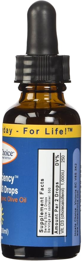 Innate Choice D Sufficiency Liquid Vitamin D3 1 Fluid Ounce