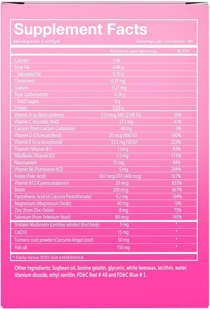 Vivioptal Women 90 Softgels - Multivitamin &amp Multimineral Supplement - CoQ10 &amp Omega-3