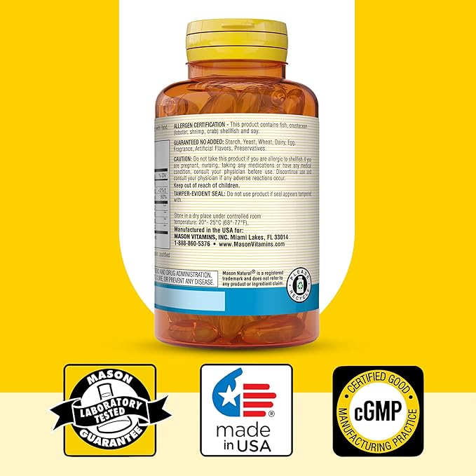 MASON NATURAL Glucosamine Chondroitin &amp Daily Multi Vitamin Bundle with DHA Omega-3 Iron B-Complex &amp Calcium – May Support Joint and Immune Health