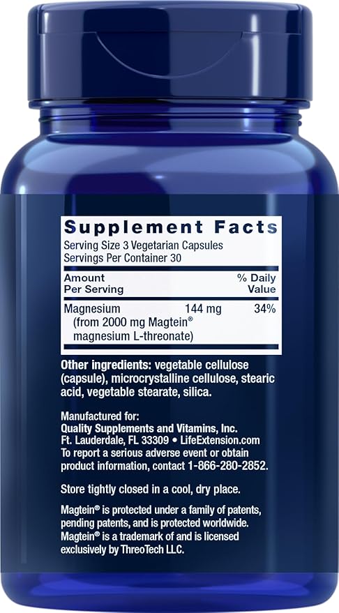Life Extension Neuro-mag Magnesium L-threonate 90 Count (Pack of 2)