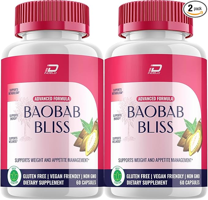 Baobab Bliss Keto Capsules – BaobabBliss Advanced Formula Boabab Bliss Keto Pills All-Natural Maximum Strength 800MG Dietary Supplement Baobab Blis Reviews (2 Pack - 120 Capsules)