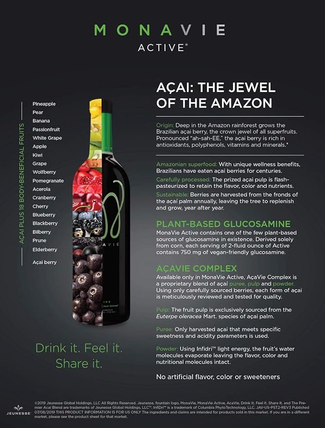 Monavie Active 1 Case | 4 Bottles 25.3oz Each