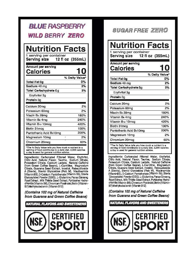 ProBaller Clean Energy Drink - Athlete-Grade Energy for Focus &amp Performance Zero Sugar NSF Certified for Sport Natural Caffeine Biotin Electrolytes Amino Acids &amp B Vitamins - Variety 12