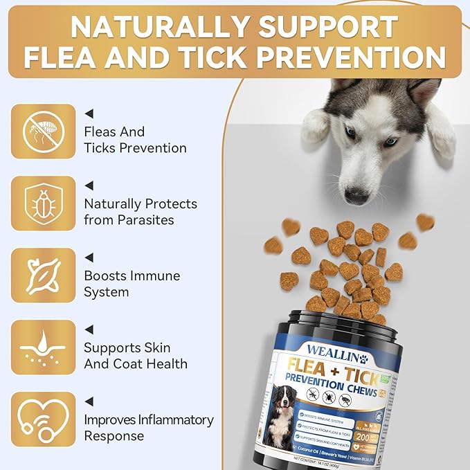 Flea and Tick Prevention for Dogs &amp L-Lysine Supplement for Cats Immune &amp Respiratory Support for Cats Natural Flea &amp Tick Defense for Dogs Multi-Pet Health Care Bundle