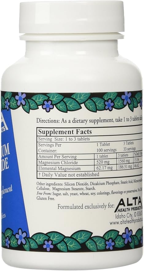 Alta Health Alta Health Magnesium Chloride 100 (Pack of 2) 100 Count