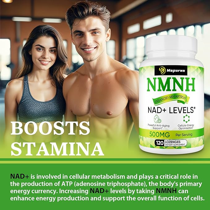 NMNH (Dihydronicotinamide Mononucleotide) NMN Supplement 500mg per Serving NAD Supplement to Boost NAD+ Levels As We Age for Women &amp Men Anti-Aging Energy Focus 120 Count
